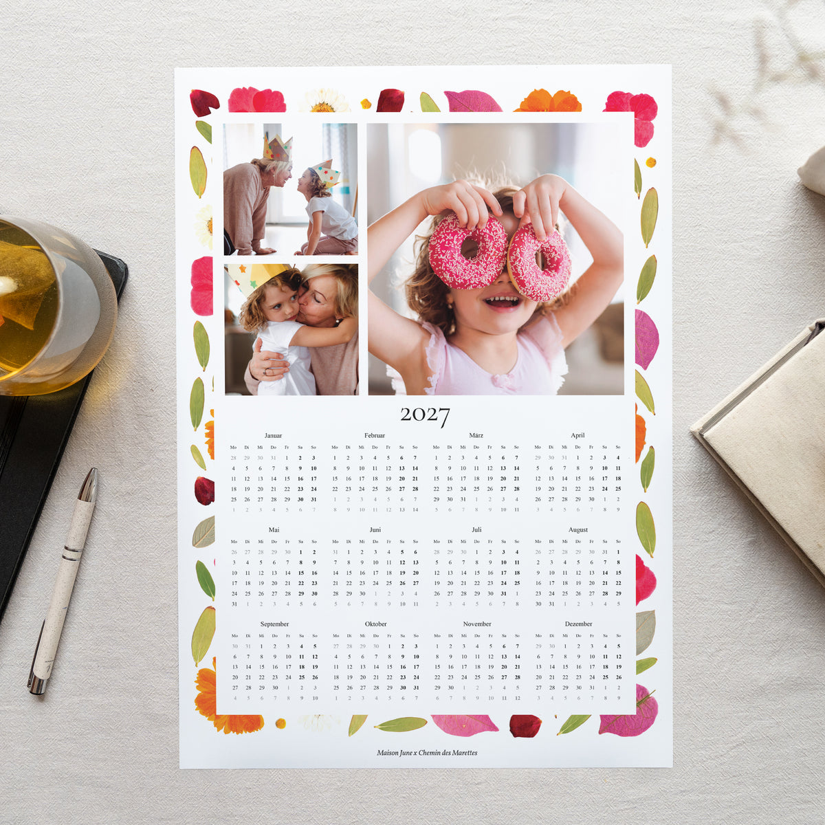 Kalender Weihnachten Einzelseite Porträt Blühende Momente foto N° 1