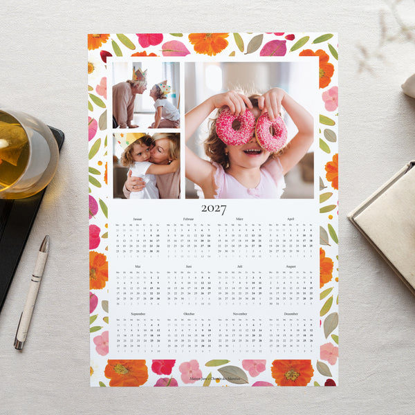 Kalender Weihnachten Einzelseite Porträt Blühende Momente foto