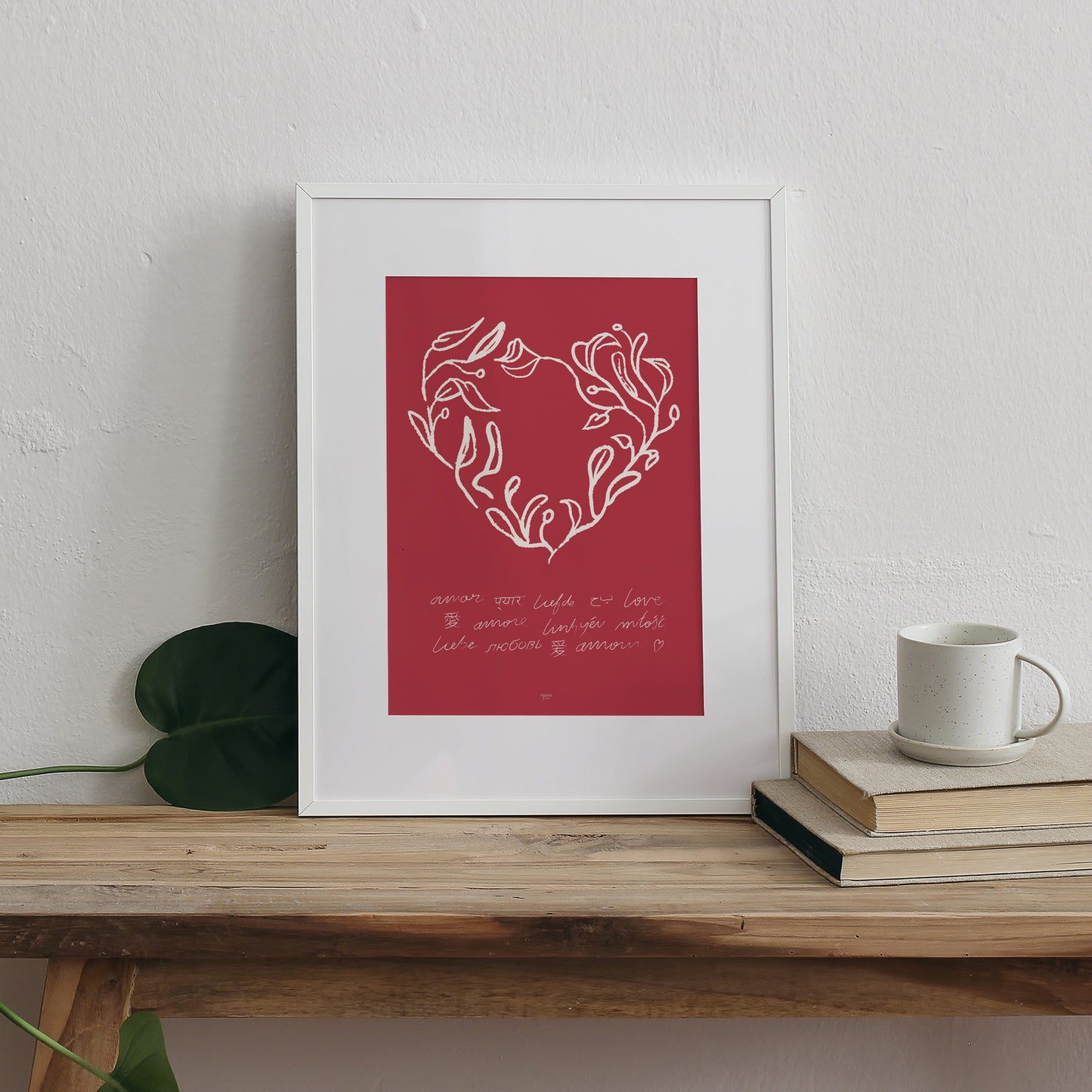 Poster Objekte Porträt Wilder roter Herz foto N° 3