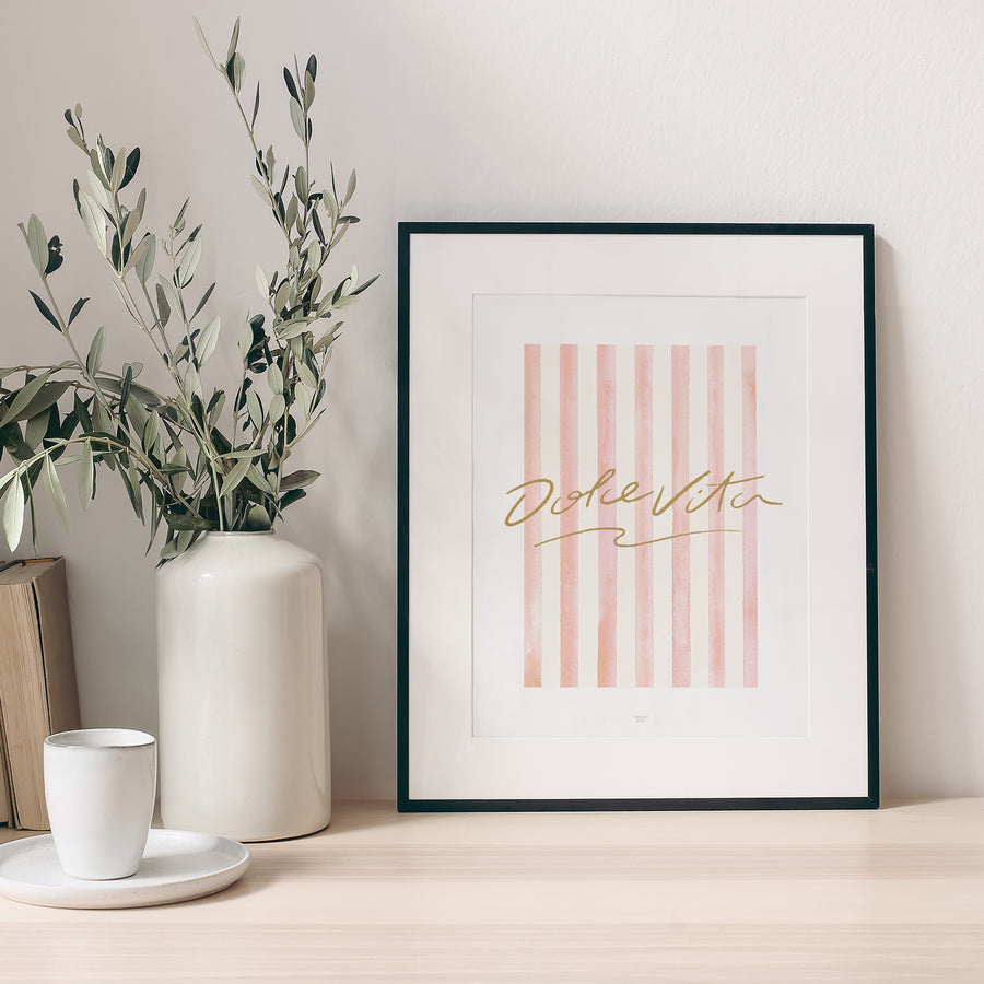 Poster Objekte Porträt Die süße rosa Lebensart foto