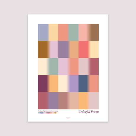 Poster Objekte Porträt Buntes Gedicht