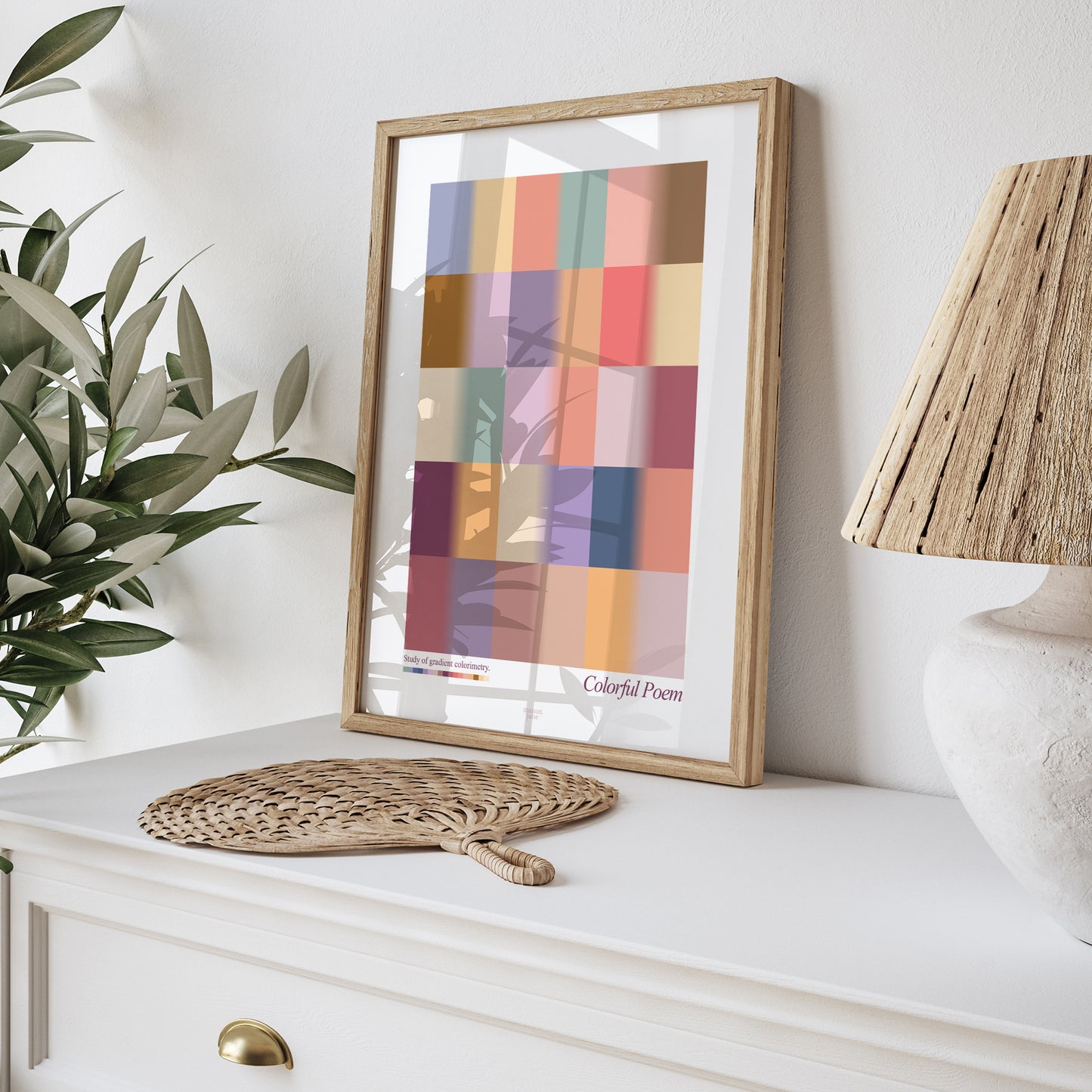 Poster Objekte Porträt Buntes Gedicht foto N° 5