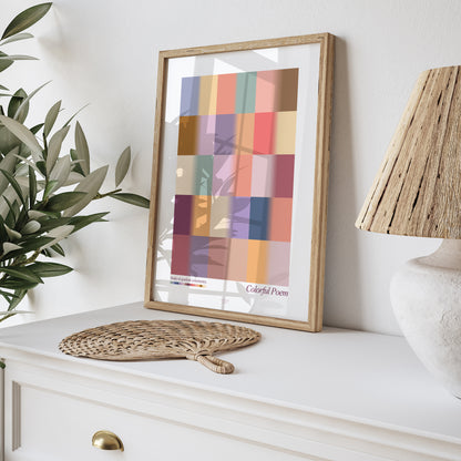 Poster Objekte Porträt Buntes Gedicht foto N° 5