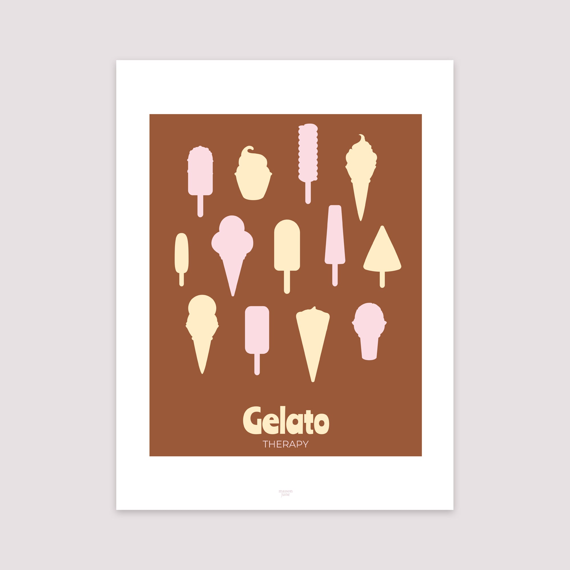 Poster Objekte Porträt Gelato-Therapie foto N° 2