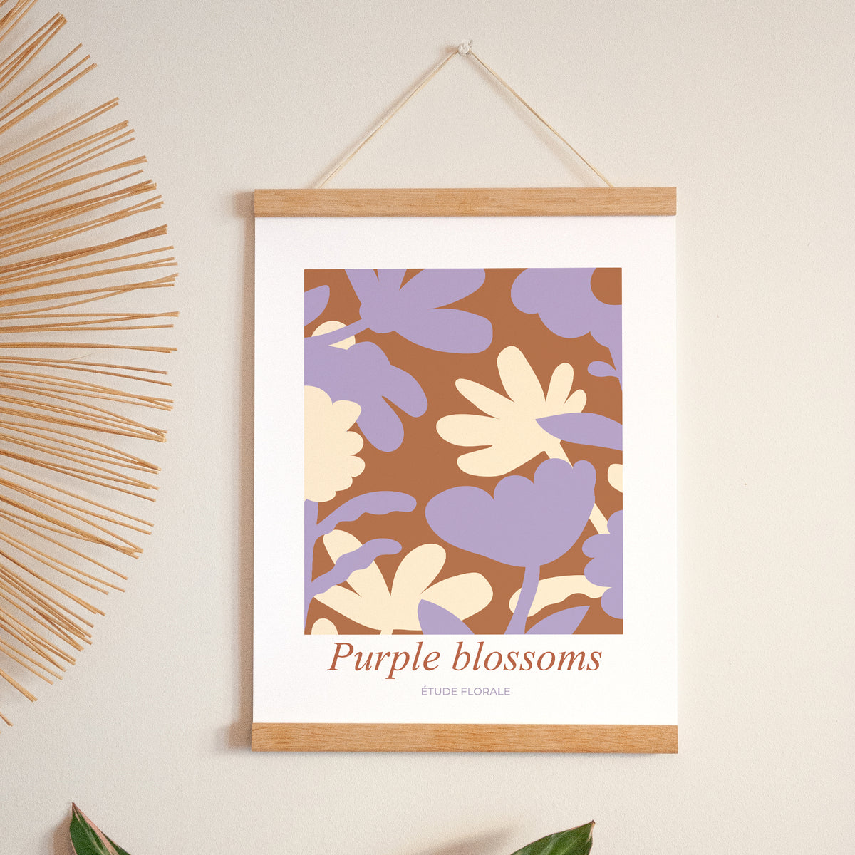 Poster Objekte Porträt Lila Blüten foto