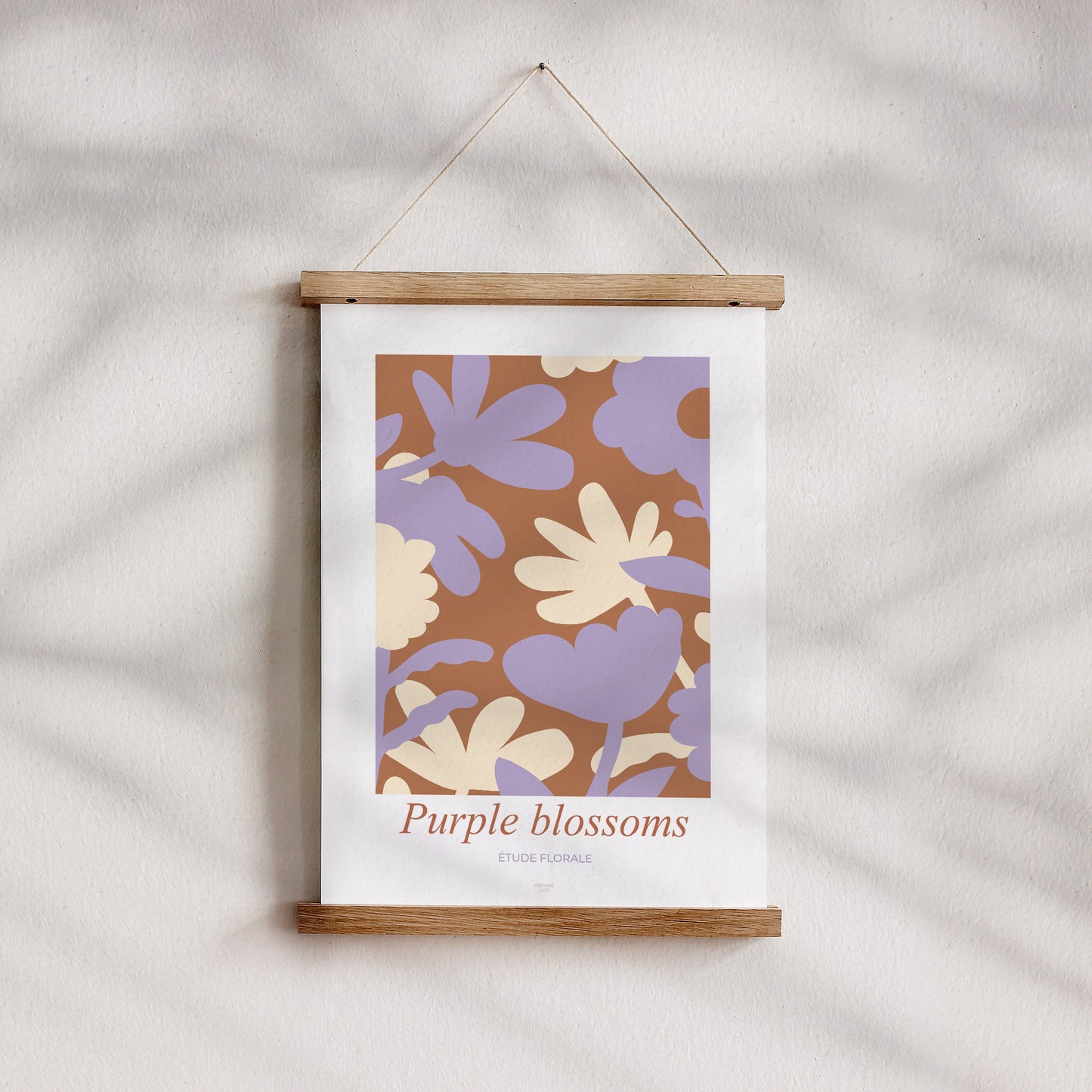 Poster Objekte Porträt Lila Blüten foto N° 4