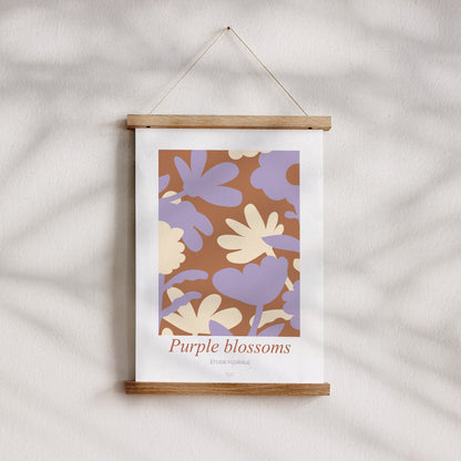 Poster Objekte Porträt Lila Blüten foto N° 4