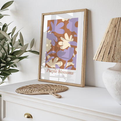 Poster Objekte Porträt Lila Blüten foto N° 5