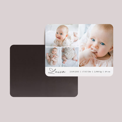 Geburtskarte Set von 8, magnetisch, Landschaft, rechteckige abgerundete Ecken Der ganz Anfang von uns foto N° 2