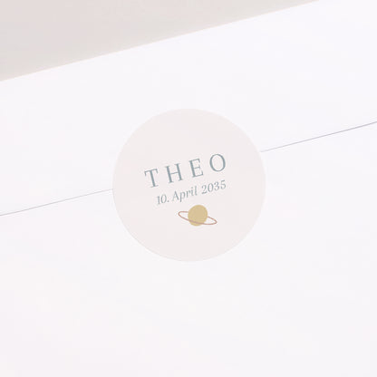 Sticker Geburt Rund Liebeskonstellation foto N° 1