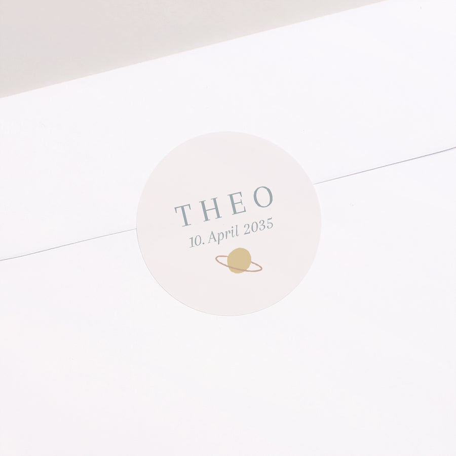 Sticker Geburt Rund Liebeskonstellation foto