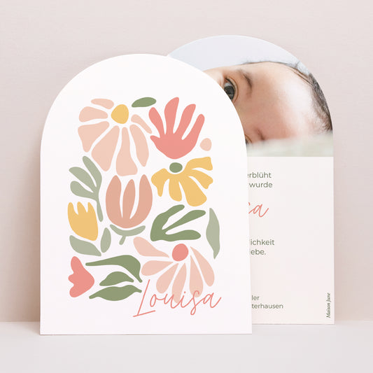 Geburtskarte Kleine Arche Kleiner Garten der Sanftheit foto