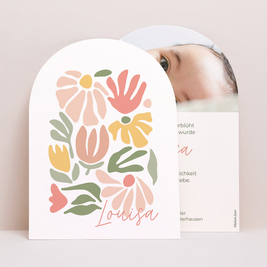 Geburtskarte Kleine Arche Kleiner Garten der Sanftheit foto