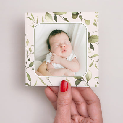 Dankeskarte Geburt Quadrat Naturgeist foto N° 2