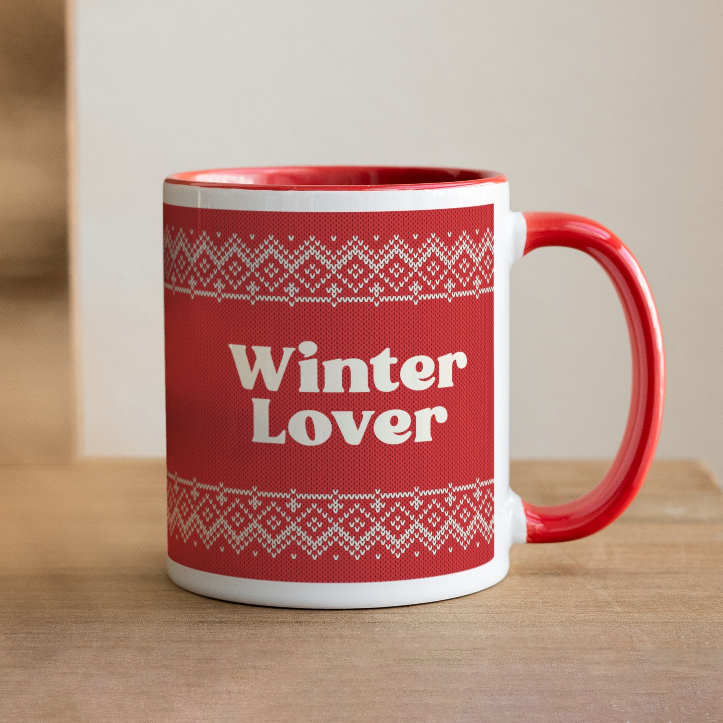 Tasse Weihnachten Rot Winterliebhaber foto N° 1