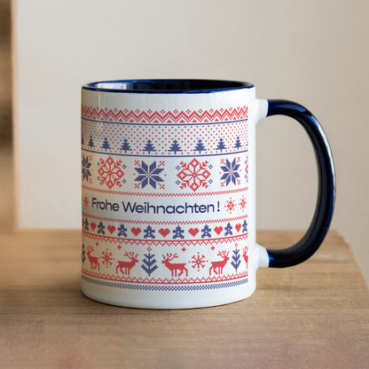 Tasse Weihnachten Blau Weihnachtsbecher foto N° 1