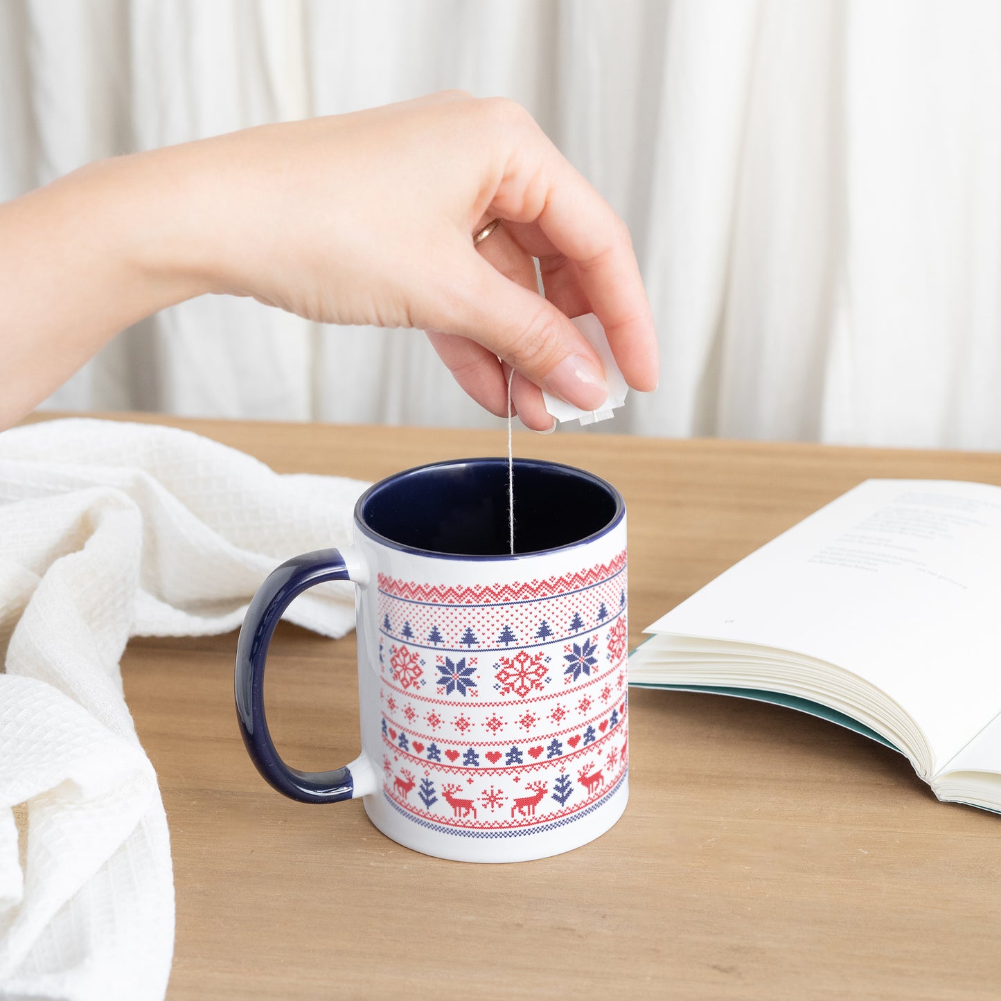 Tasse Weihnachten Blau Weihnachtsbecher foto N° 3