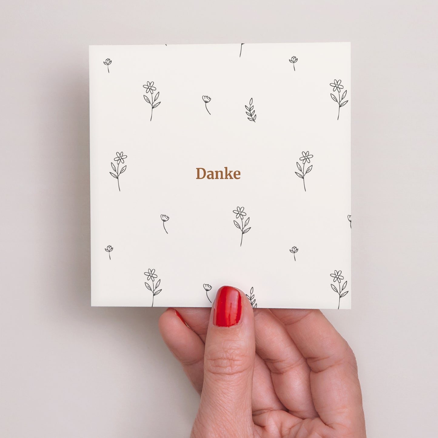 Dankeskarte Geburt Quadrat Blume von uns foto N° 2