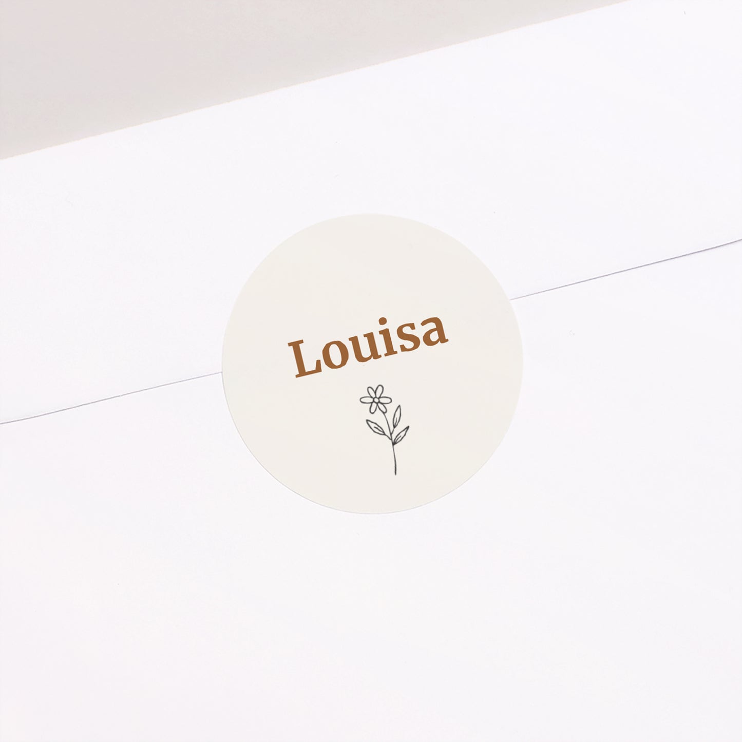 Sticker Geburt Rund Blume von uns foto N° 1