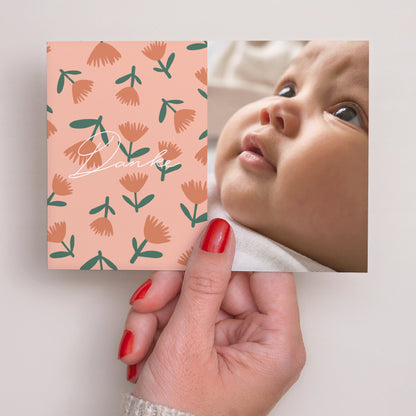 Dankeskarte Geburt Landschaft Floréa foto N° 3