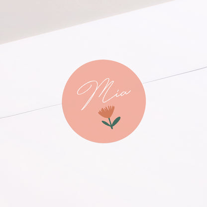 Sticker Geburt Rund Floréa foto N° 1