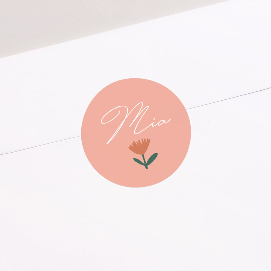 Sticker Geburt Rund Floréa foto