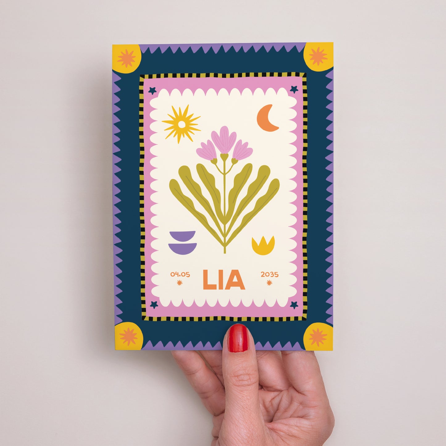 Geburtskarte Wilde Blüte foto N° 2