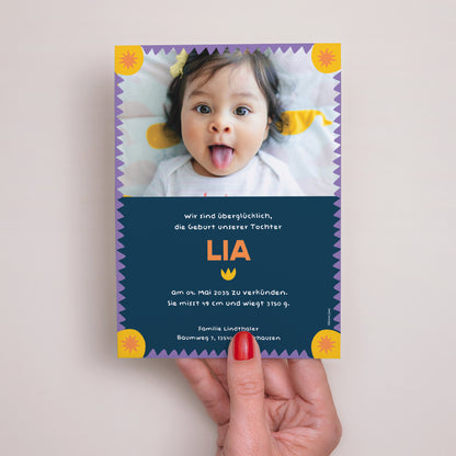 Geburtskarte Wilde Blüte foto N° 3