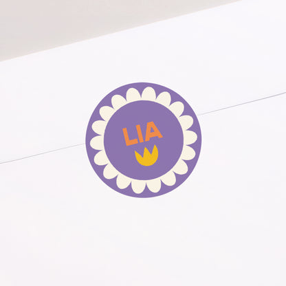 Sticker Geburt Rund Wilde Blüte foto N° 1