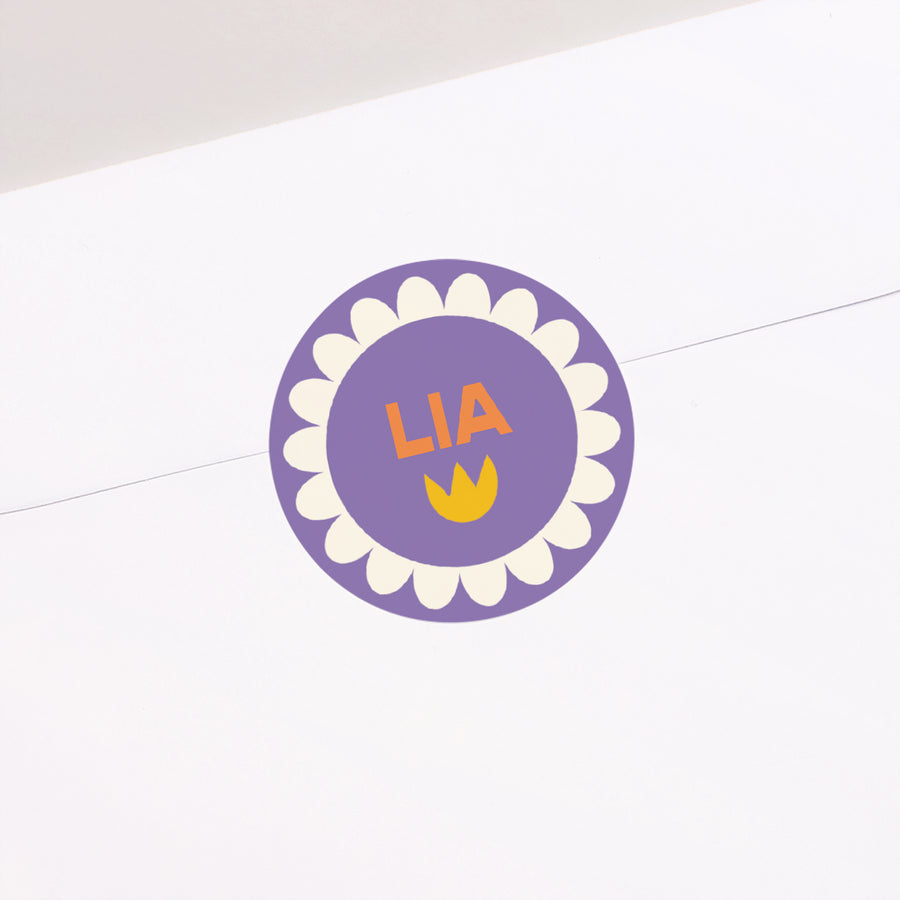 Sticker Geburt Rund Wilde Blüte foto