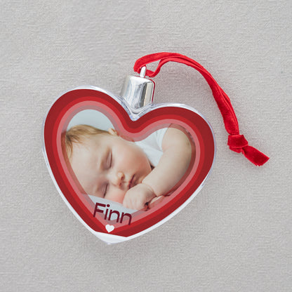 Weihnachtskugel Weihnachten Herz Herz im Tannenbaum foto N° 2