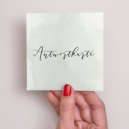 Antwortkarte Hochzeit Quadrat Der Weg zum Glück foto N° 2