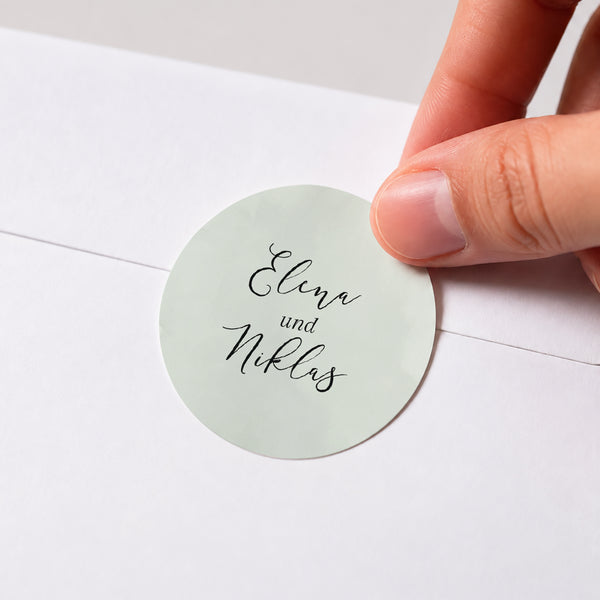 Sticker Hochzeit Rund Der Weg zum Glück foto