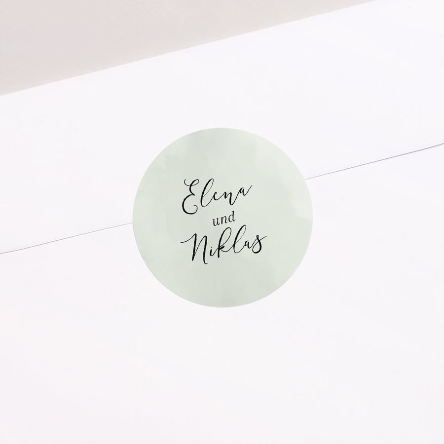 Sticker Hochzeit Rund Der Weg zum Glück foto