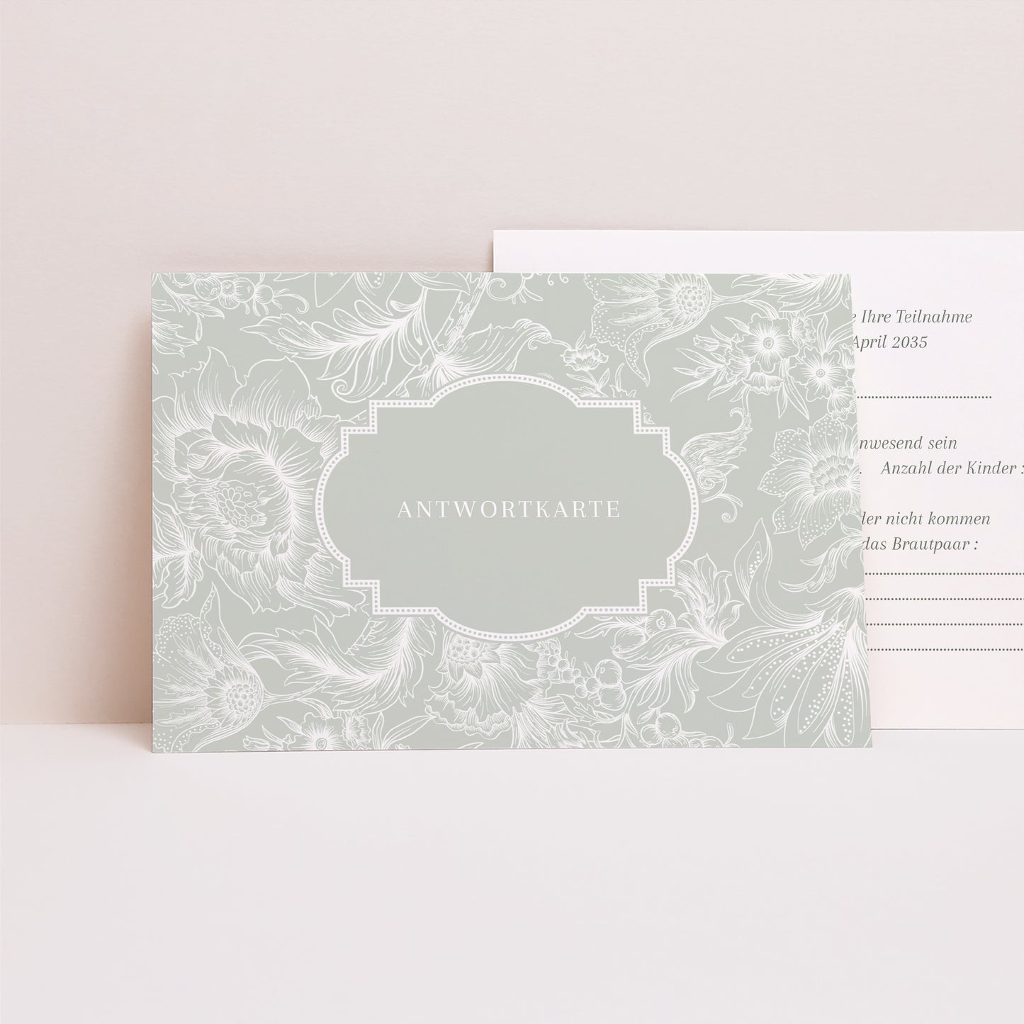 Antwortkarte Hochzeit Landschaft Garten der Eleganz foto N° 1