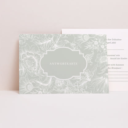 Antwortkarte Hochzeit Landschaft Garten der Eleganz foto N° 1