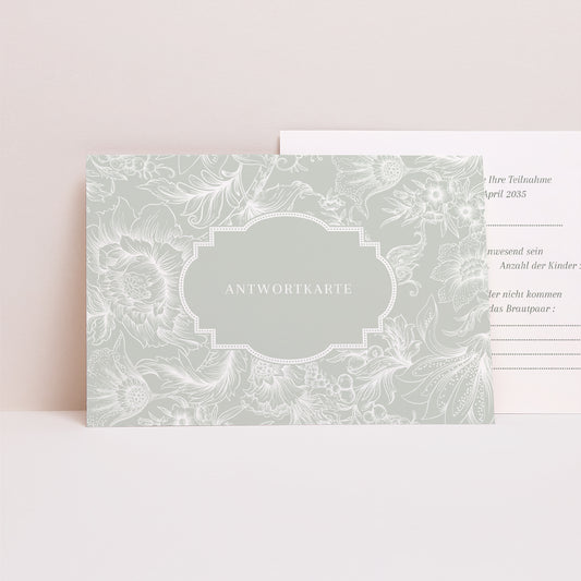 Antwortkarte Hochzeit Landschaft Garten der Eleganz foto