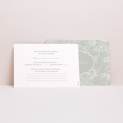 Antwortkarte Hochzeit Landschaft Garten der Eleganz foto N° 2