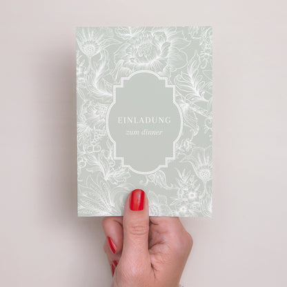 Beilegekarte Hochzeit Porträt Garten der Eleganz foto N° 2