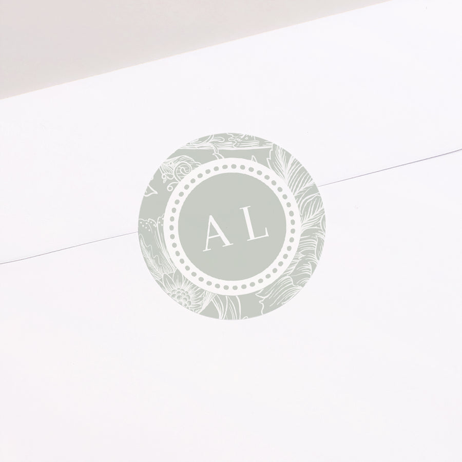 Sticker Hochzeit Rund Garten der Eleganz foto