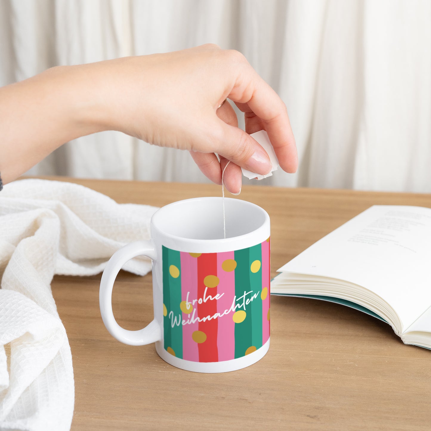 Tasse Objekte Weiß Jolly Glitter foto N° 3