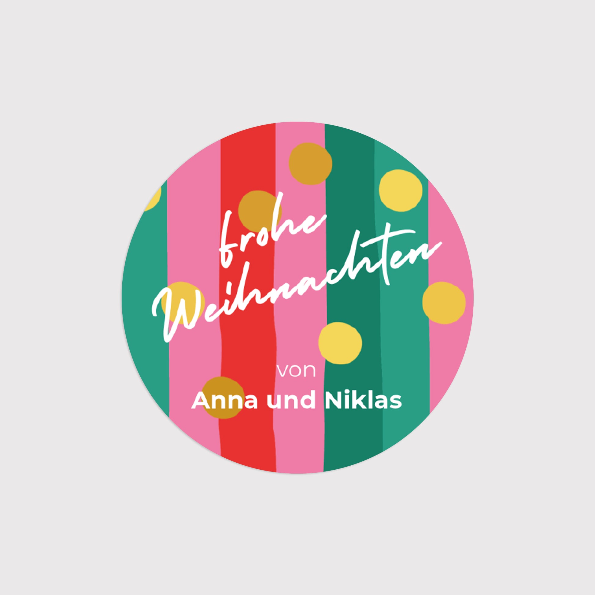 Sticker Weihnachten Rund Jolly Glitter foto N° 2