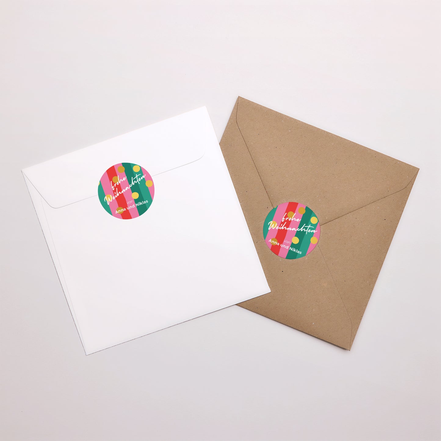 Sticker Weihnachten Rund Jolly Glitter foto N° 3