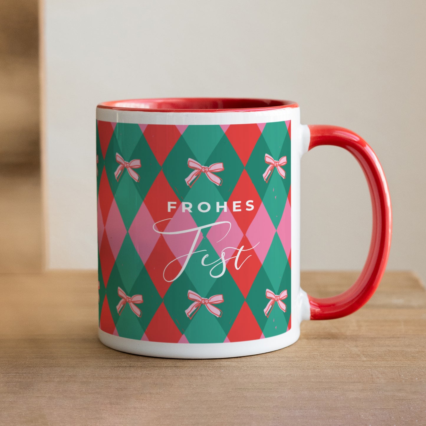 Tasse Objekte Rot Christmas Bow foto N° 1