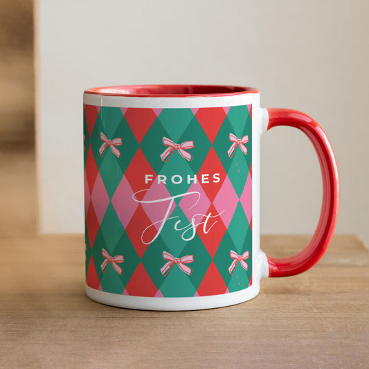Tasse Objekte Rot Christmas Bow foto