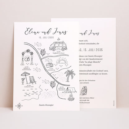 Hochzeitseinladung Porträt Der Plan des Glücks foto N° 1