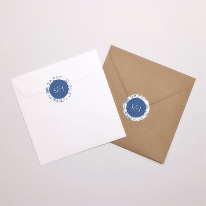 Sticker Hochzeit Rund Azur Botanica foto N° 3