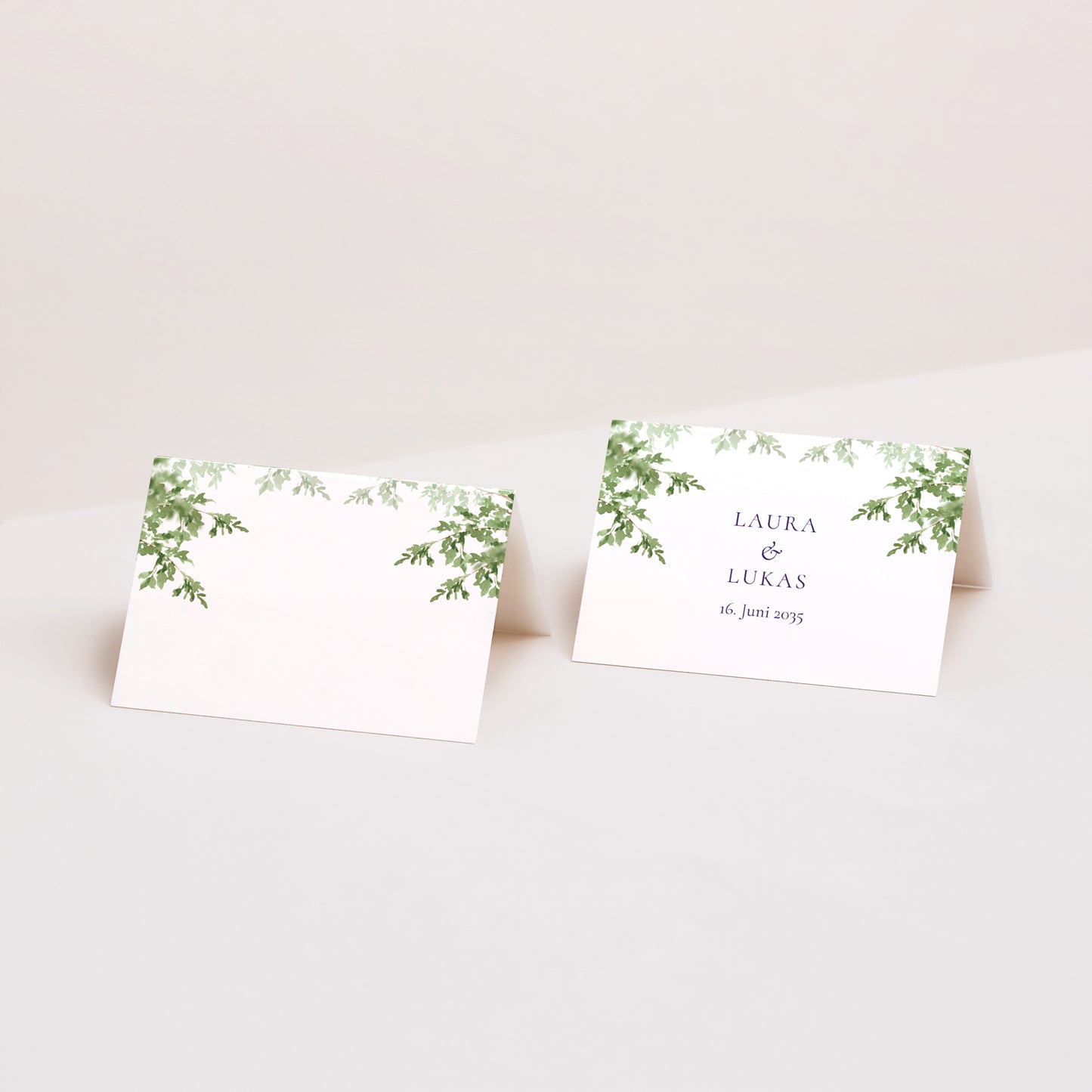 Tischkarten Hochzeit Quer Das Reich unserer Herzen foto N° 1