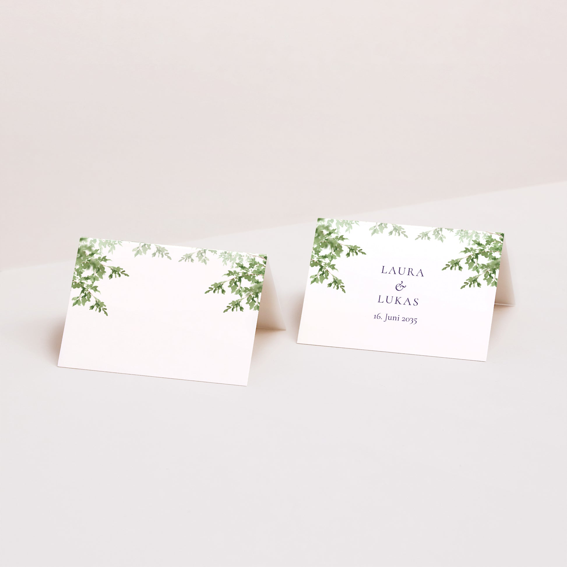 Tischkarten Hochzeit Quer Das Reich unserer Herzen foto N° 1