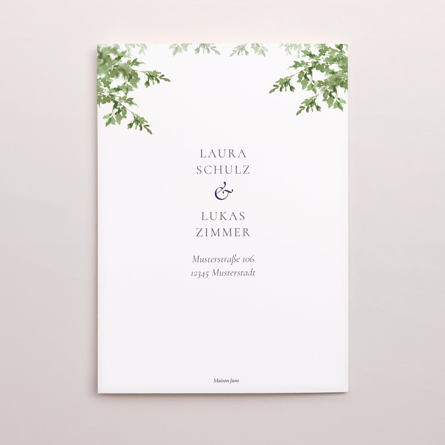 Hochzeitseinladung Doppelflügelporträt Das Reich unserer Herzen foto N° 3